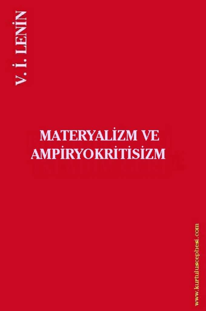 Materyalizm ve Ampiryokritisizm kapağı